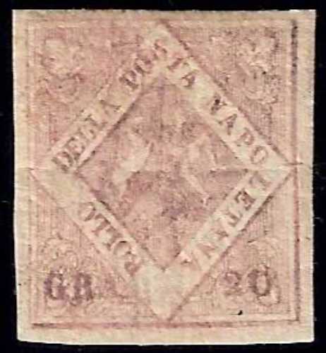 1859 - 20 grana rosa lillaceo, I ... 