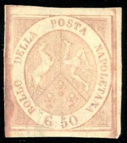 1858 - 50 grana rosa brunastro ... 