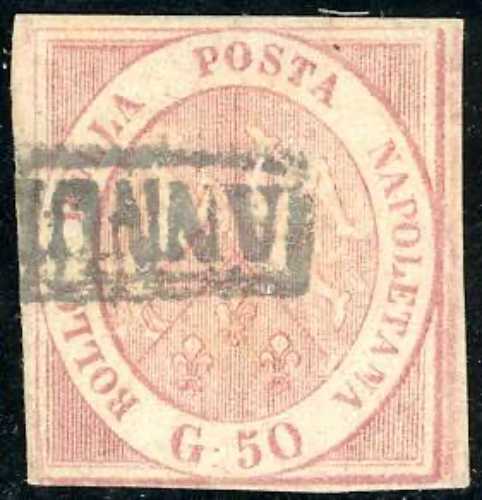 1858 - 50 grana rosa brunastro ... 