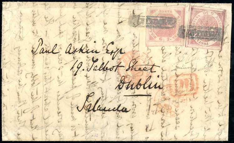 1859 - 50 grana rosa lillaceo, 2 ... 