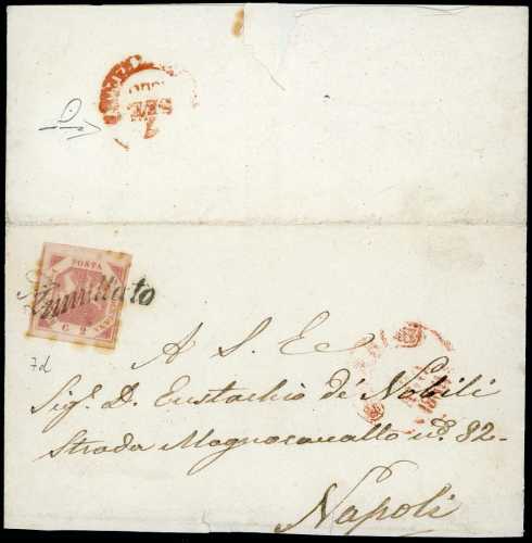 1860 - 2 grana carminio, III ... 
