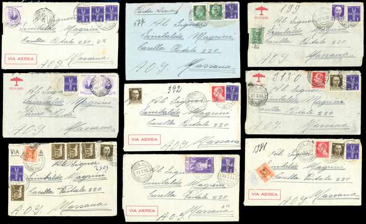 ERITREA 1938 - Bellinsieme di 7 ... 