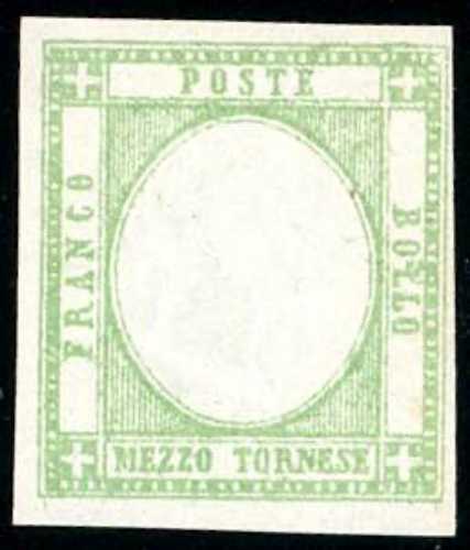 1861 - 1/2 tornese verde smeraldo ... 