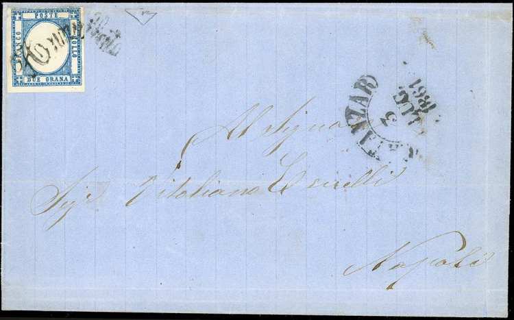 1861 - 2 grana azzurro chiaro, ... 