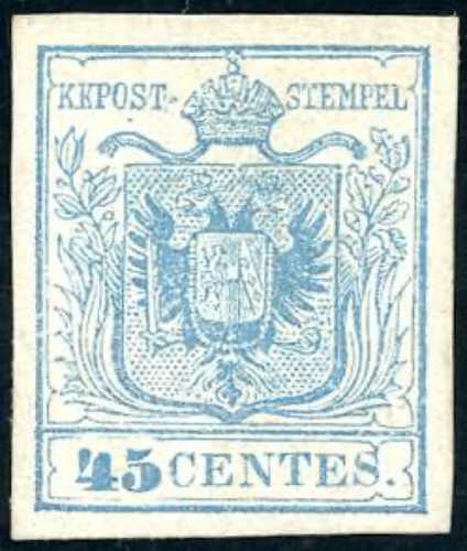 1850 - 45 cent. azzurro chiaro, I ... 