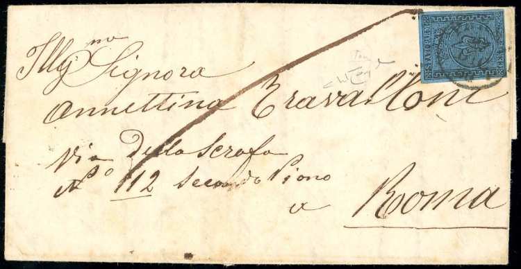1856 - 40 cent. azzurro (5), ... 