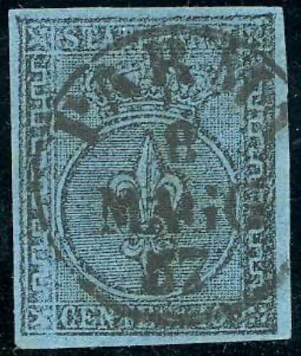 1852 - 40 cent. azzurro chiaro ... 