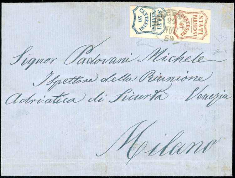 1859 - 40 cent. rosso bruno, I ... 