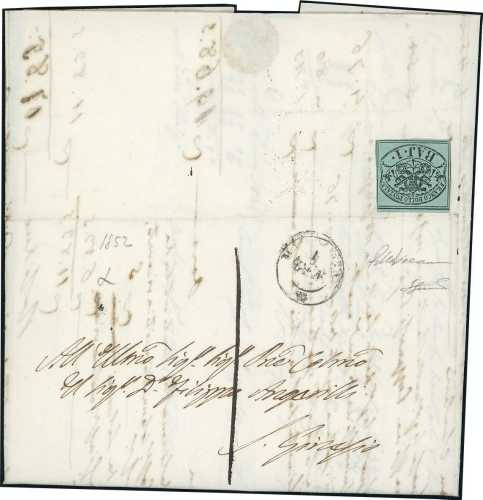 1852 - 1 baj verde grigiastro (2), ... 
