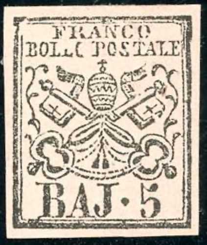 1852 - 5 baj rosa chiaro (6), ... 
