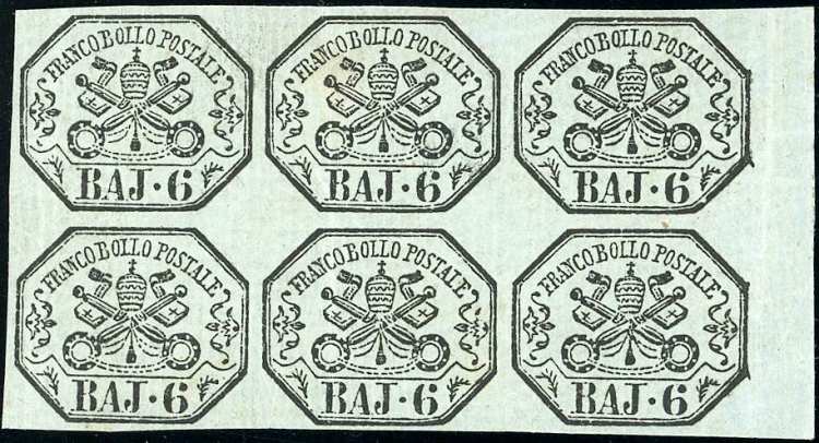 1852 - 6 baj grigio verdastro (7), ... 