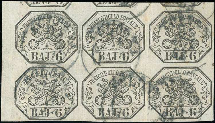1852 - 6 baj grigio (7a), blocco ... 