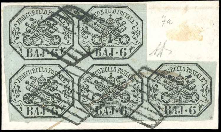 1852 - 6 baj grigio (7a), blocco ... 