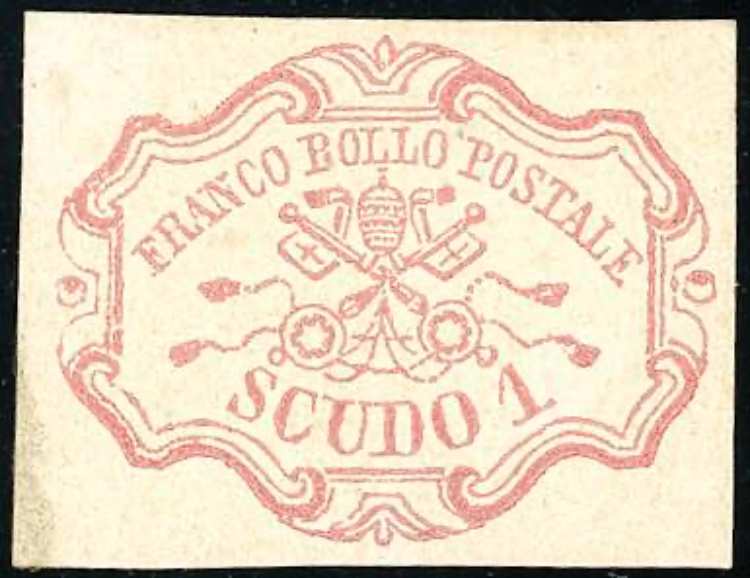 1852 - 1 scudo rosa carminio (11), ... 