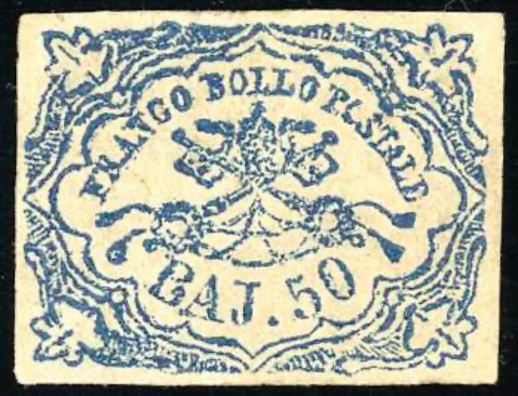 1864 - 50 baj azzurro oltremare ... 