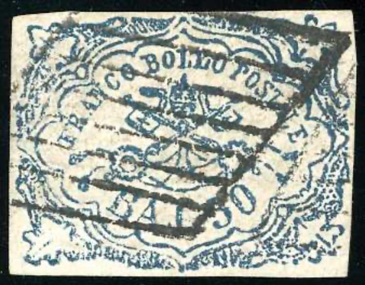 1864 - 50 baj azzurro oltremare ... 