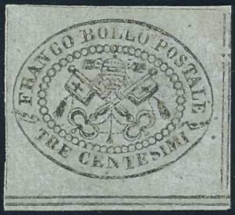 1867 - 3 cent. grigio (15), gomma ... 