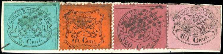 1868 - 5 cent. azzurro verdastro, ... 