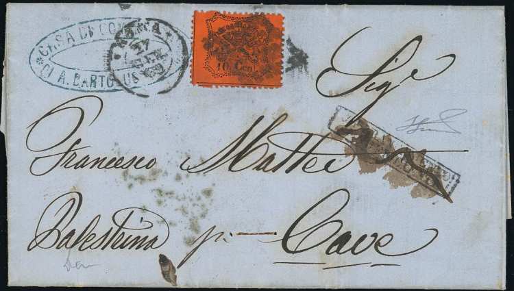 1869 - 10 cent. arancio vermiglio ... 