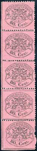 1868 - 80 cent. lilla rosso (31), ... 