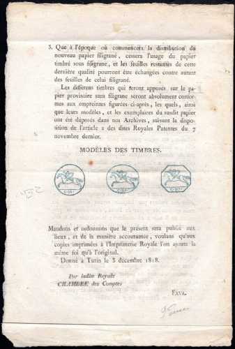 1818 - Manifesto camerale del ... 