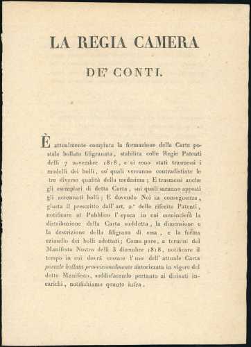 1819 - Stampato intestato La ... 