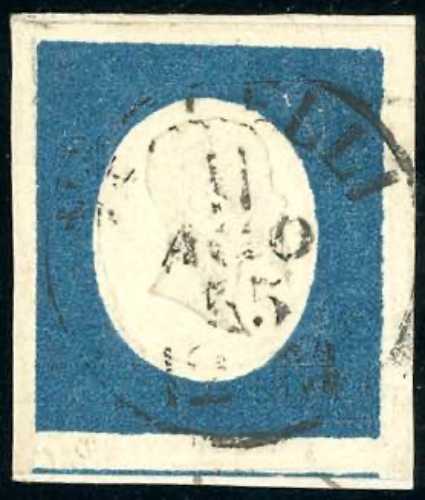 1854 - 20 cent. azzurro (8), ... 
