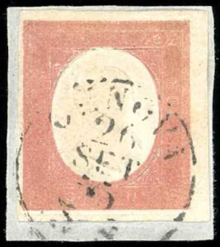 1854 - 40 cent. rosso mattone (9), ... 