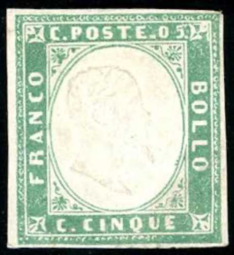 1855 - 5 cent. verde smeraldo ... 