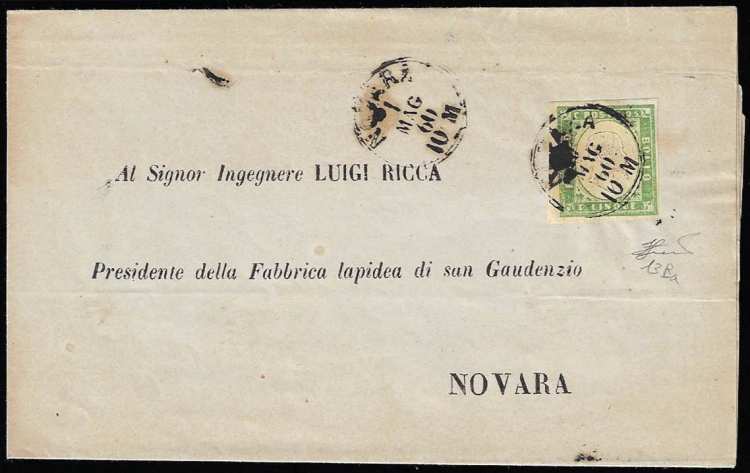 1860 - 5 cent. verde giallo ... 