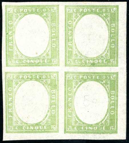 1863 - 5 cent. verde chiaro ... 