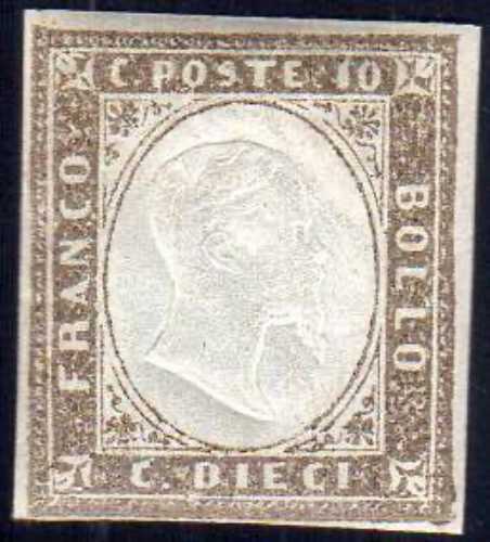 1859 - 10 cent. bruno chiaro ... 