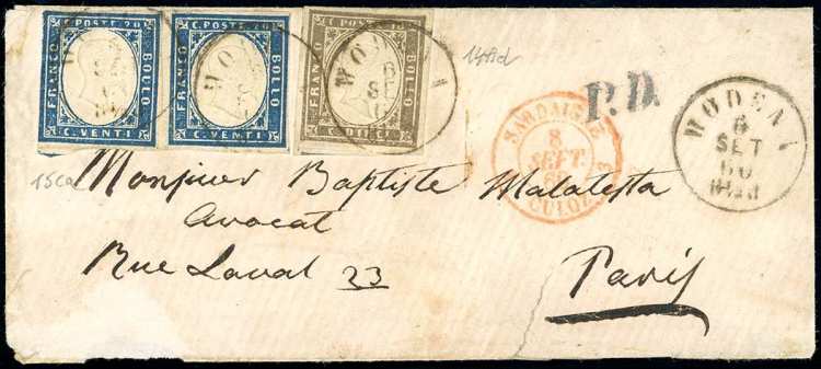 1860 - 10 cent. bruno chiaro ... 