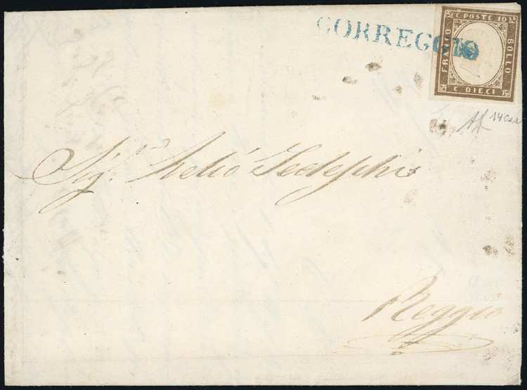 1861 - 10 cent. bruno cioccolato ... 