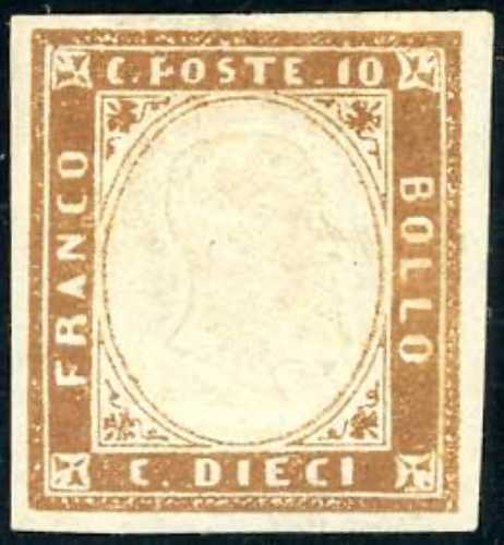 1861 - 10 cent. bruno rossastro ... 