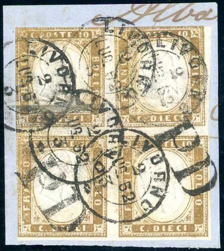 1862 - 10 cent. bistro oliva ... 