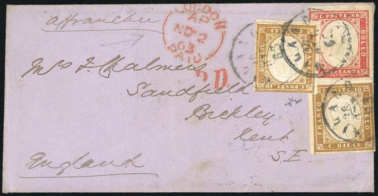 1863 - 10 cent. bistro, due ... 