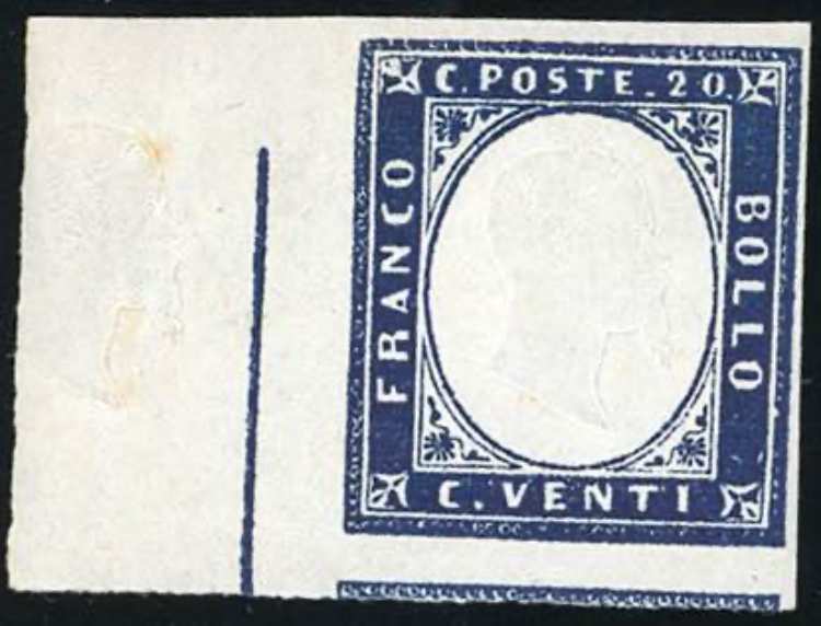 1862 - 20 cent. indaco, effigie ... 