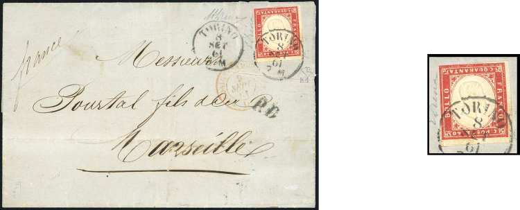 1861 - 40 cent. rosso vermiglio, ... 