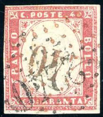 1863 - 40 cent. vermiglio smorto ... 