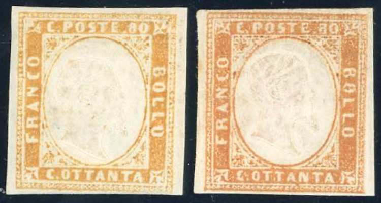 1858 - 80 cent., un esemplare ... 