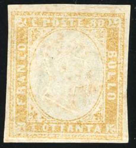 1859 - 80 cent. giallo ocra ... 