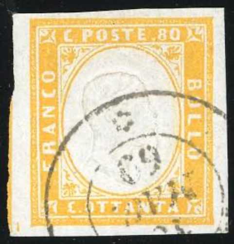 1862 - 80 cent. giallo (17Da), ... 