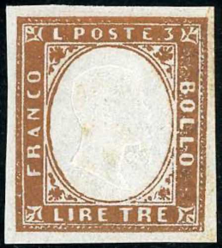 1861 - 3 lire rame vivo (18A), ... 