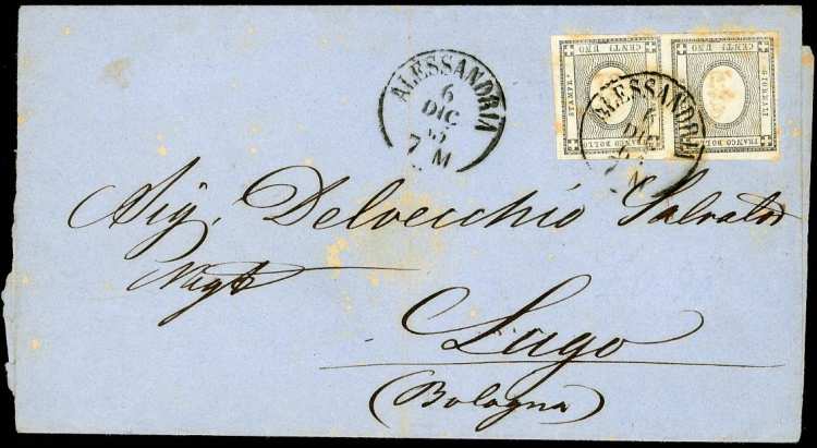 1863 - 1 cent. grigio nero per ... 