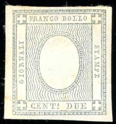 1861 - 2 cent. grigio nero, ... 