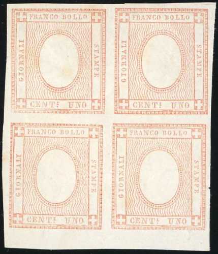 1861 - 1 cent. per stampati (19), ... 
