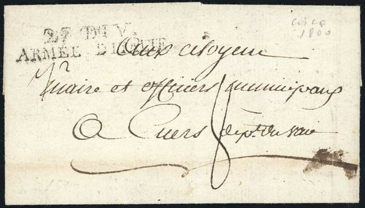 1800 ca. - Sovracoperta di lettera ... 