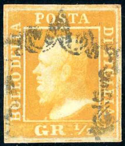 1859 - 1/2 grano giallo arancio ... 