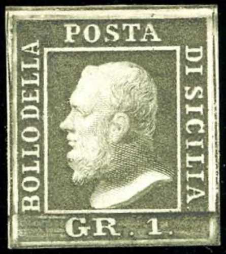 1859 - 1 grano verde oliva scuro, ... 